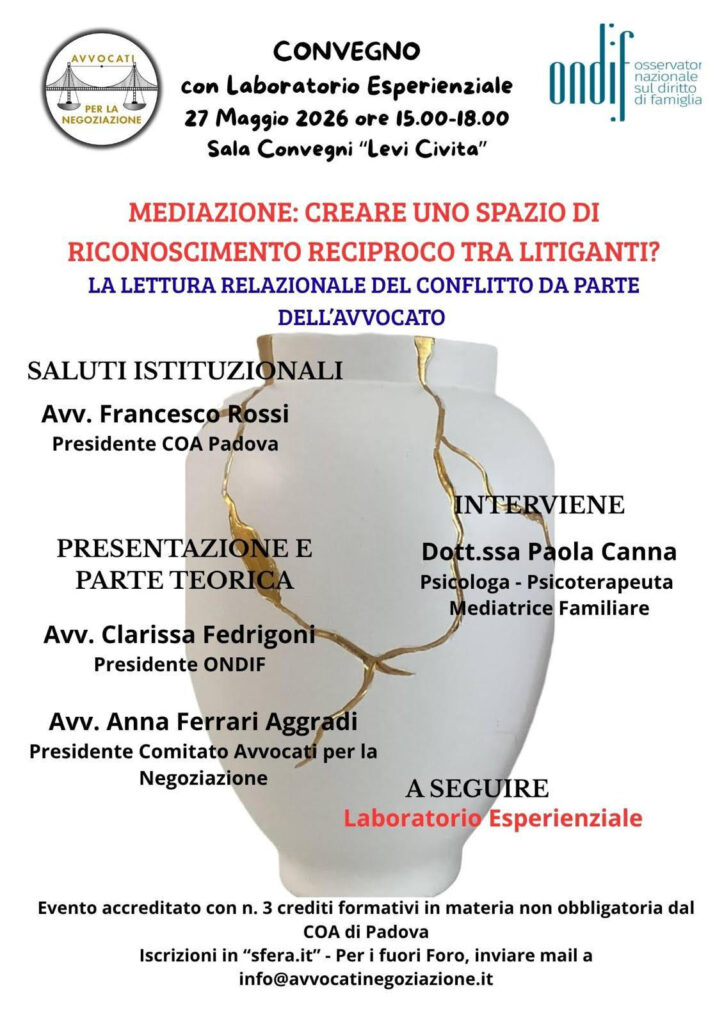Convegno di Mediazione per Avvocati Convegno 27 maggio